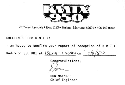 KMTX QSL