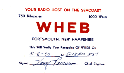 WHEB QSL